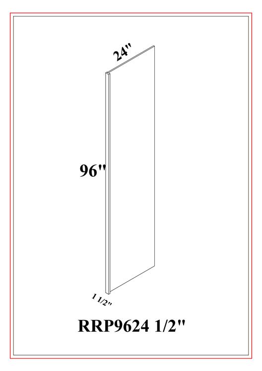 Refrigerator End Panel – Shaker White