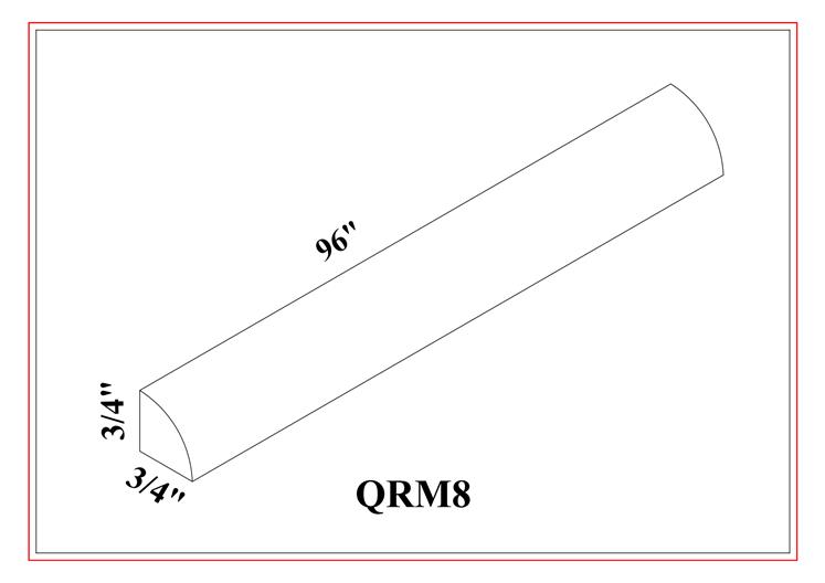 Quarter Round Molding – Shaker Gray