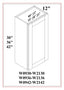 30″ High Wall Cabinets- Single Door – Shaker White