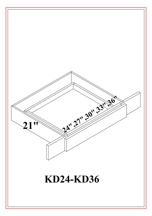 Knee Drawer-Shaker White
