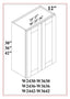 30″ High Wall Cabinets- Double Door – Shaker Gray