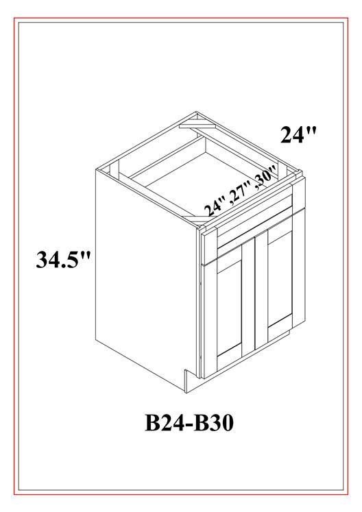 Double Door Bases – Shaker Gray