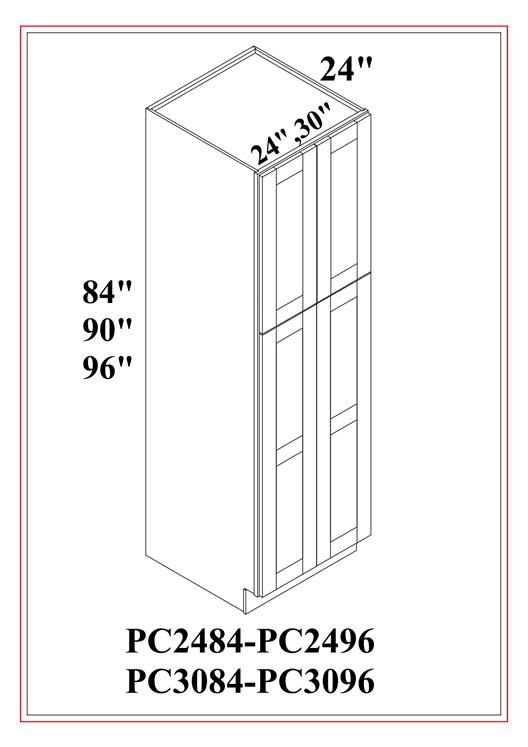 Tall Pantry – Double Door – Shaker Blue
